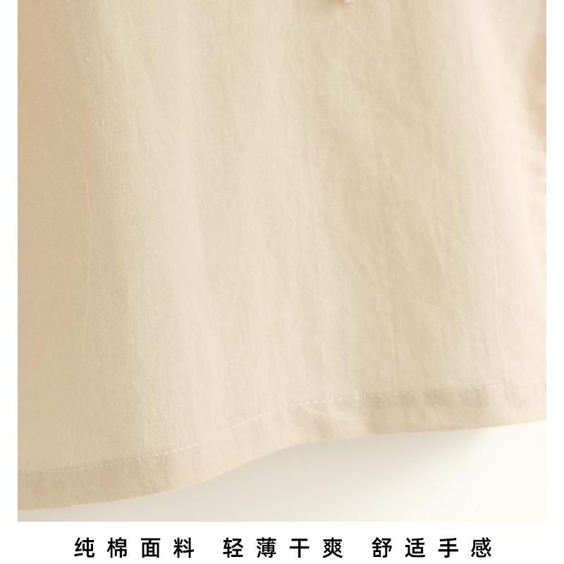 Set Áo Thun Tay Ngắn + Quần Dài Chống Muỗi Thiết Kế Mỏng Họa Tiết Sọc Caro Thời Trang Mùa Hè Theo Phong Cách Hàn Quốc Dành Cho Bé Gái 2023