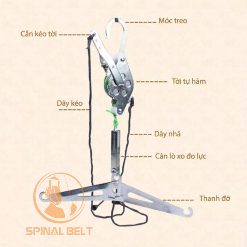 (Mẫu Mới) (Dạng móc treo) Đai Kéo Giãn Cột Sống Cổ Spinal Belt