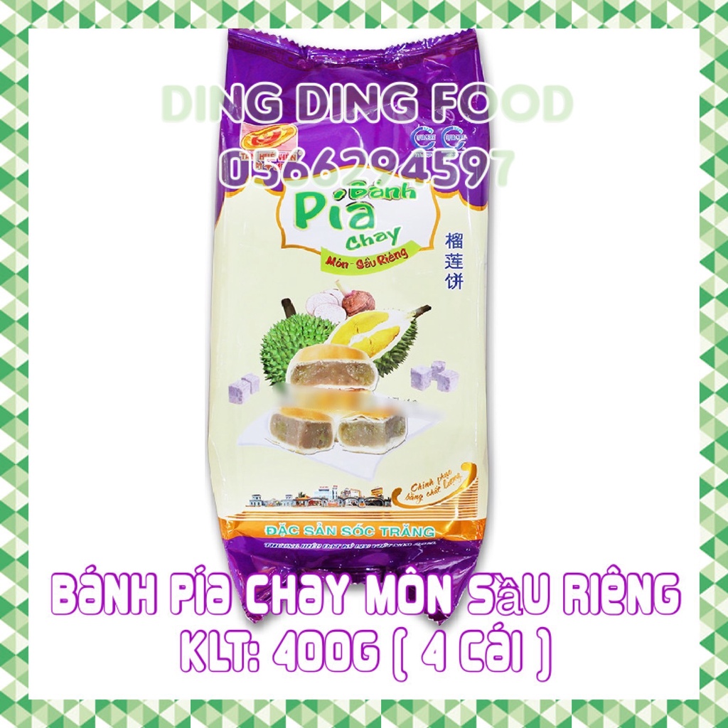 Bánh Pía Chay Khoai Môn Sầu Riêng 400g  Tân Huê Viên| Bánh Pía Khoai Môn Chay Sóc Trăng - DING DING FOOD