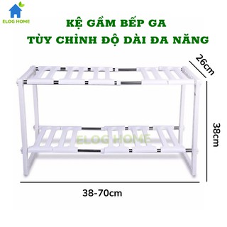 Kệ gầm bếp ga đa năng có thể tùy chỉnh độ dài, kệ để xoong nồi gầm bếp, kệ giầy dép, giá sách, để đồ nhà tắm tiện lợi