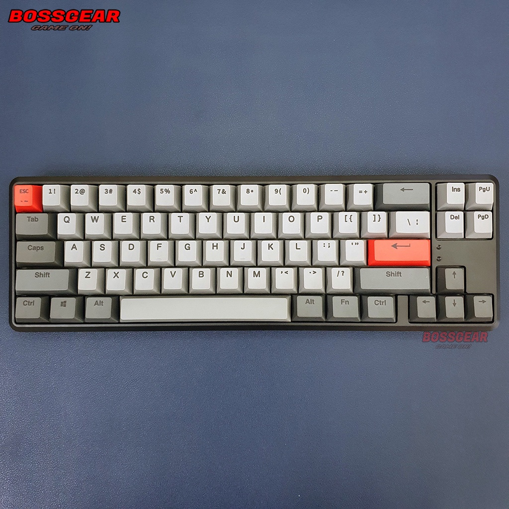 Bàn phím cơ EDRA EK368W V2 3 Mode kết nối LED RGB Red / Brown Edra custom switch keycap PBT Cherry profile