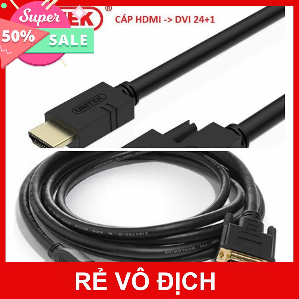 [GS][FREESHIP-150K] CÁP CHUYỂN HDMI RA DVI (24+1) KINGMASTER, UNITEK DÀI 5m [HCM]