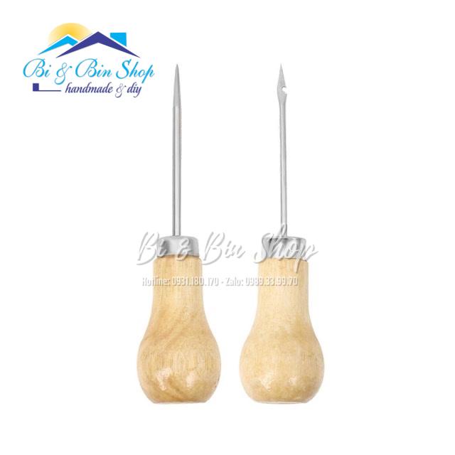 Dụng Cụ May Giày Dép Cán Gỗ Dùng May Đế Giày, Dép, Đồ Da, Đồ Thủ Công