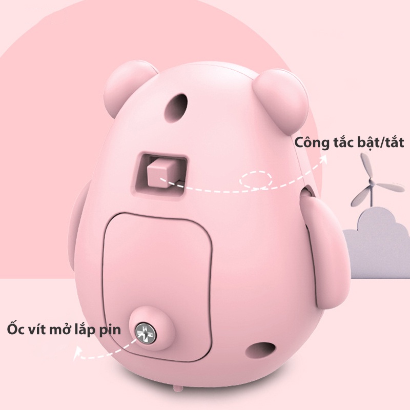 [TẶNG KÈM PIN] Đồ Chơi Lật Đật Hình Động Vật chạy pin di chuyển lắc lư SIÊU CUTE