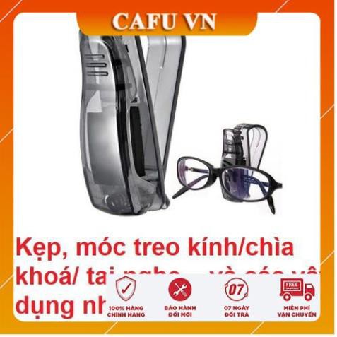Kẹp treo kính kẹp nhựa giữ kính đen, gắn trong xe hơi - CAFU VN