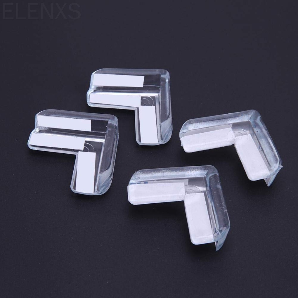Set 4 miếng bọc cạnh bàn bằng pvc trong suốt chống va chạm bảo vệ an toàn dành cho bé