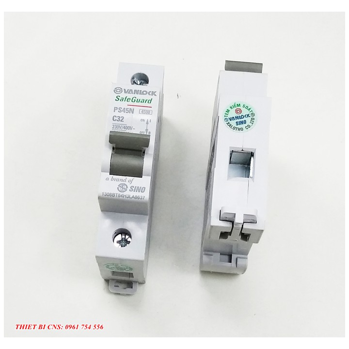 Cầu dao tự động Vanlock - Sino 1P 20A - 63A Dòng cắt 4,5kA Chính hãng