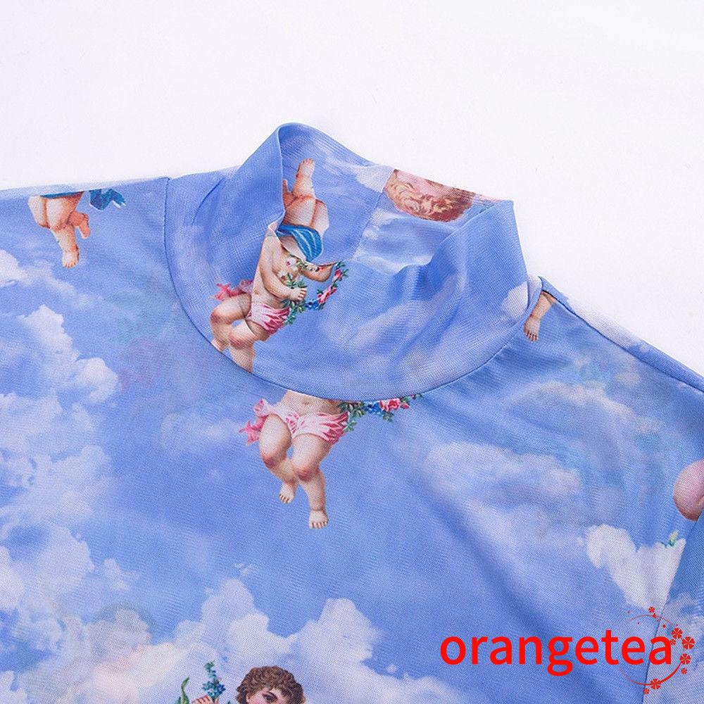 Áo tay dài họa tiết thiên thần gợi cảm cho nữ | BigBuy360 - bigbuy360.vn