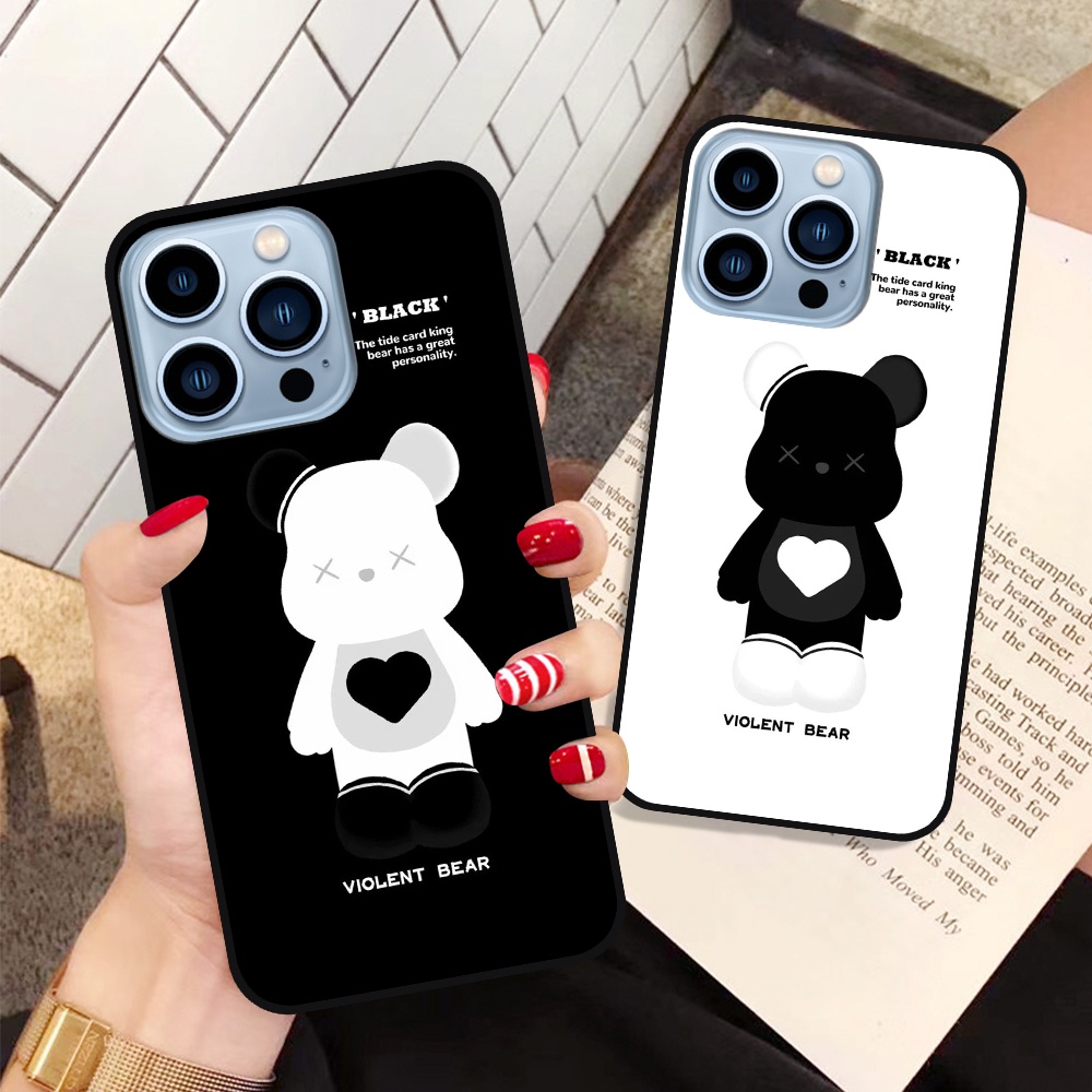 Ốp I.p.h.o.n.e 13 13 Pro 13 Pro Max 13 Mini in hình họa tiết Mountain, Be@rbrick dễ thương (T13 - T18)
