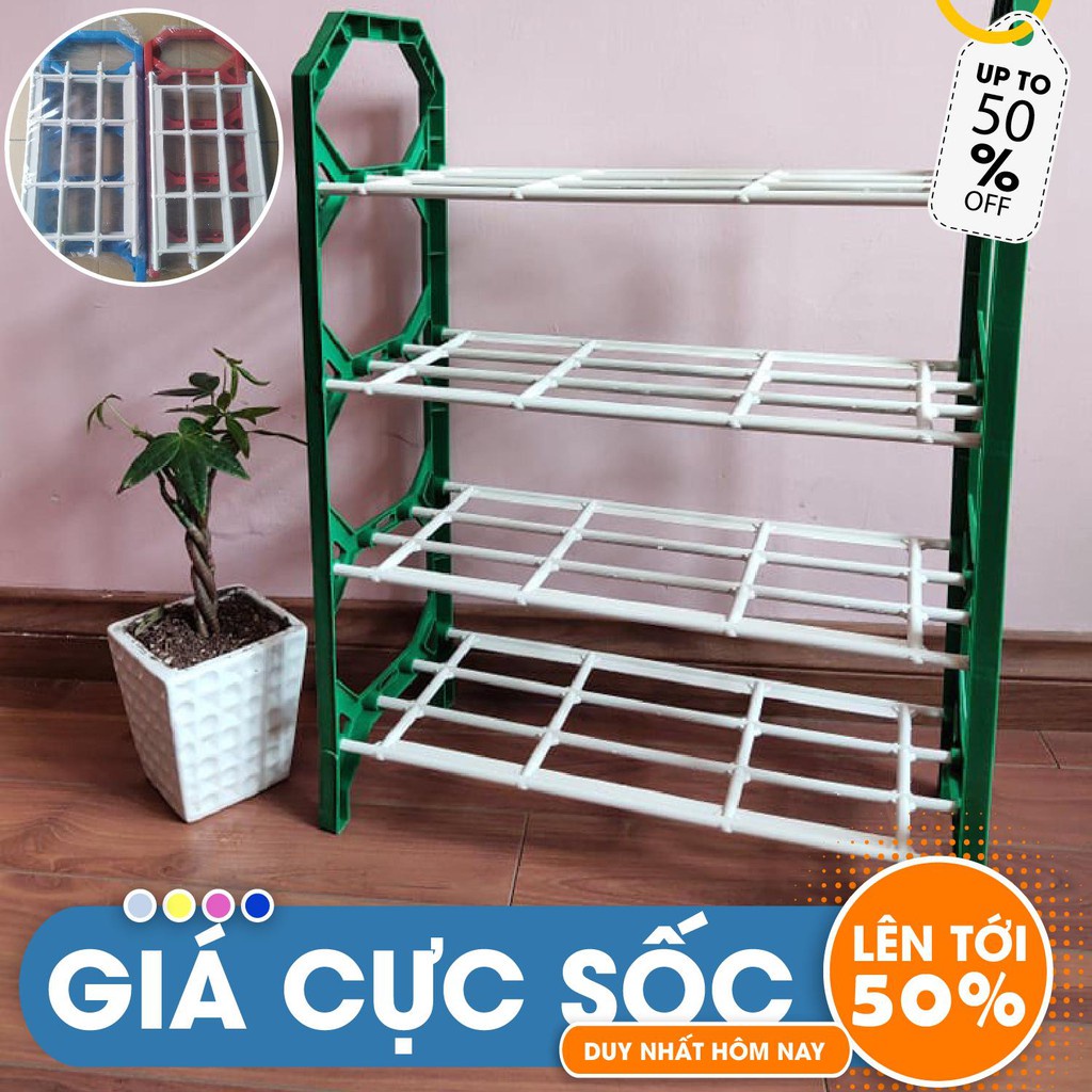 Giá để giày dép 4 tầng nhiều màu chắc chắn