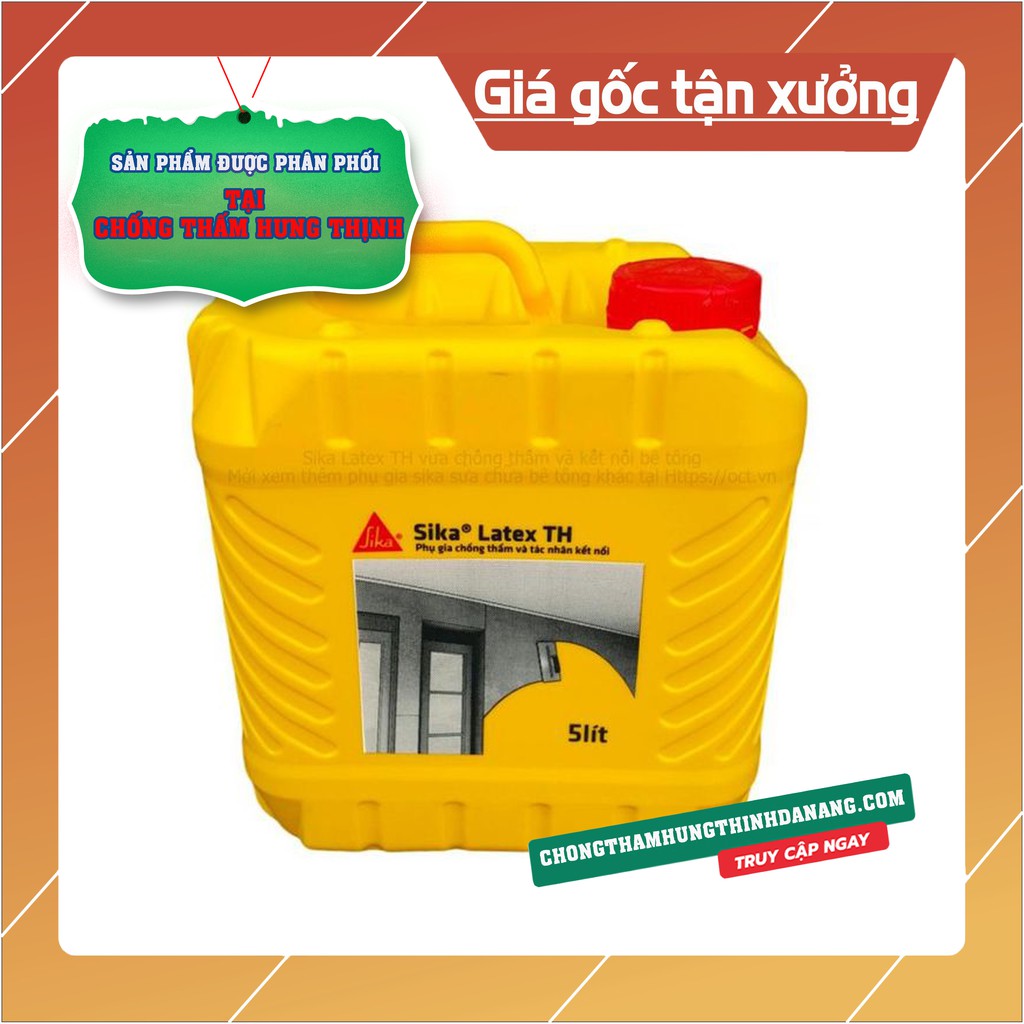 Sika Latex TH (330 ml). Đủ làm 15 cái cổ ống. Tác nhân kết nối, phụ gia chống thấm