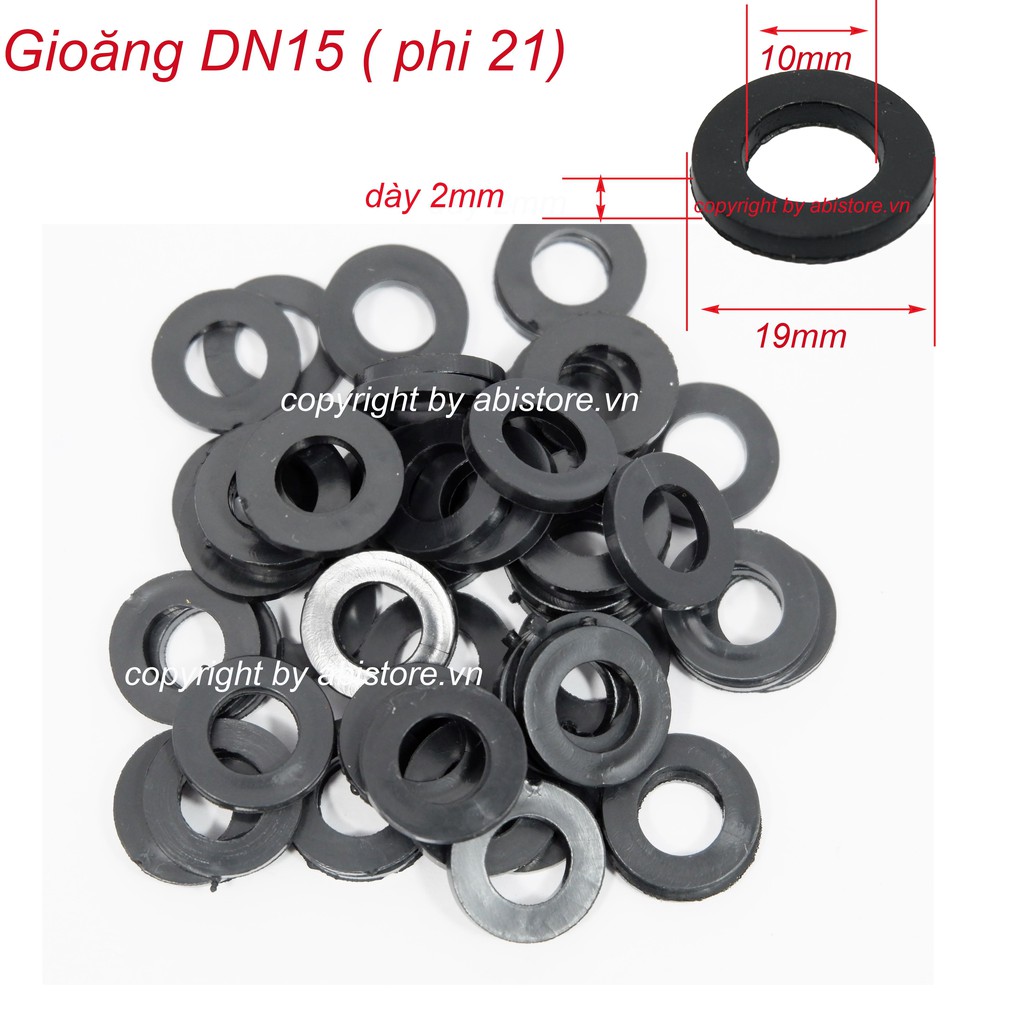 10 Gioăng cao su dn15(21) cho dây sen tắm, dây xịt, dây cấp giá rẻ