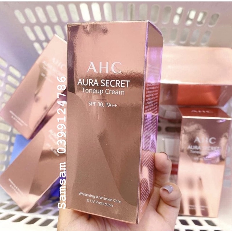 Kem Dưỡng Da AHC Aura Secret Tone Up Cream Chống Nắng Nâng Tone Dưỡng Trắng Hồng Da.