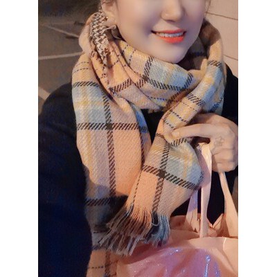 [TẶNG TẤT NIKE] Khăn dạ kẻ caro quàng Hàn Quốc TRE11-DearTrevor