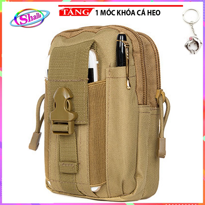 Túi Đeo Hông thể thao mini soldier k501 Shalla Tặng móc khóa cá heo