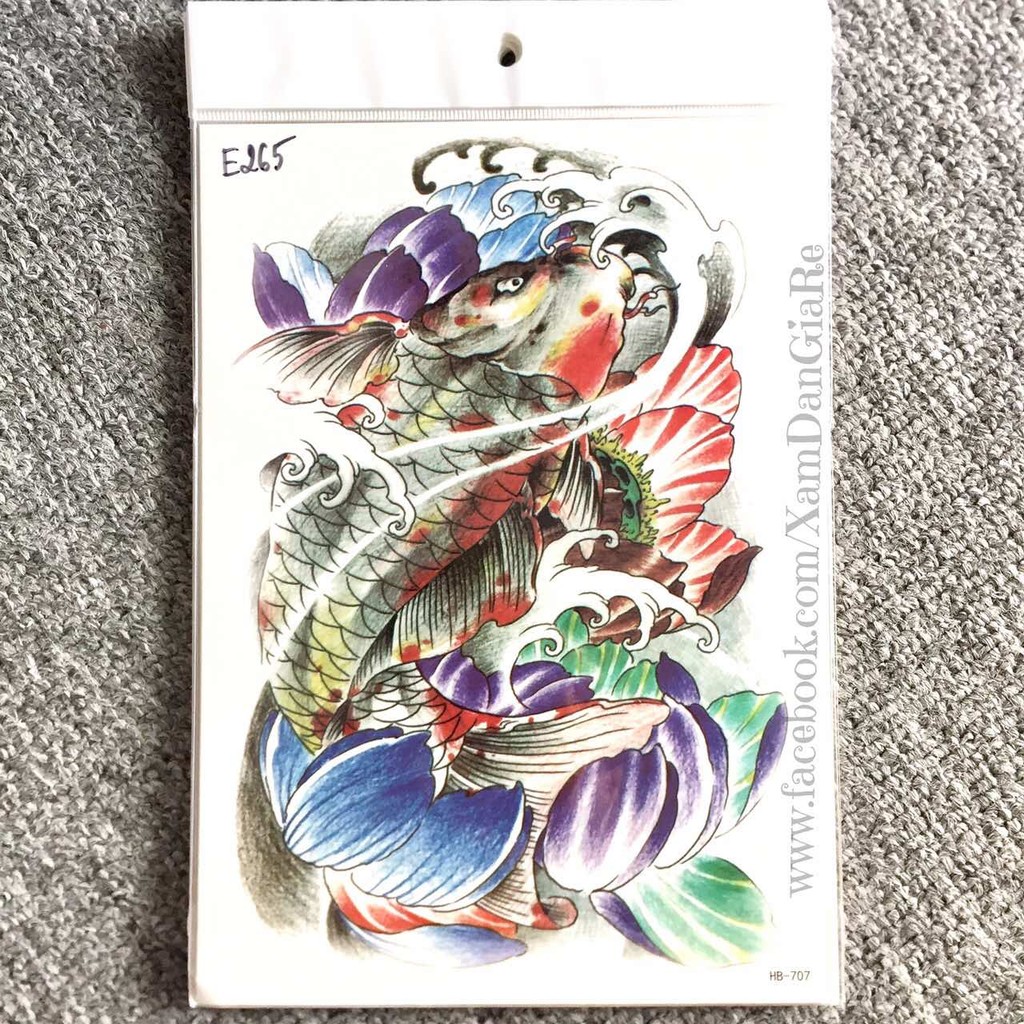 Hình Xăm Dán Cá Chép E265