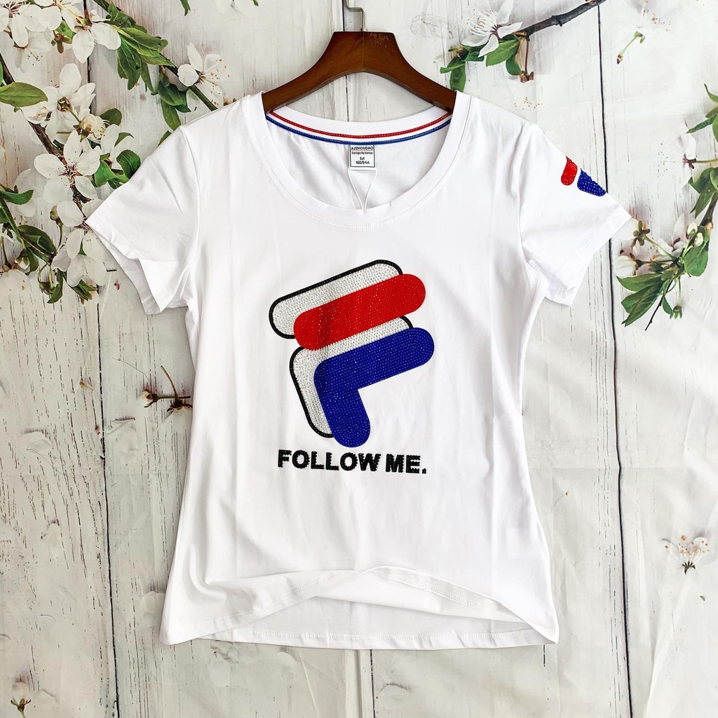 Áo phông nữ, Áo Thun Đính Đá hàng Quảng Châu Cao Cấp cotton 100% co giãn 4 chiều | BigBuy360 - bigbuy360.vn