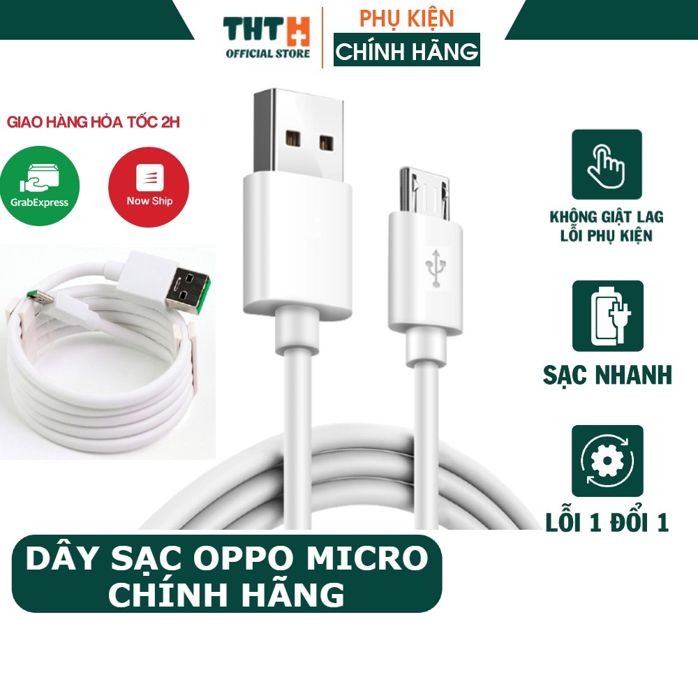 Dây sạc oppo cáp sạc oppo micro cho máy oppo samsung xiaomi Bảo hành 12 tháng