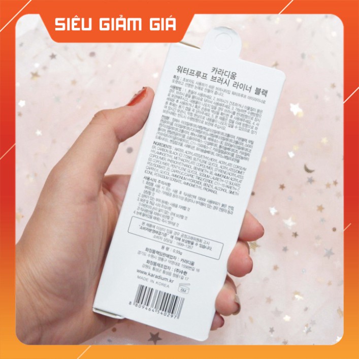 Bút Kẻ Mắt Nước Karadium Waterproof Brush Liner Black