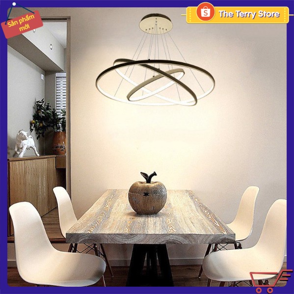 ✴️ Đèn led thả trần hình tròn 3 vòng Euro Quality (20+40+60CM/75W) (Ánh sáng vàng)