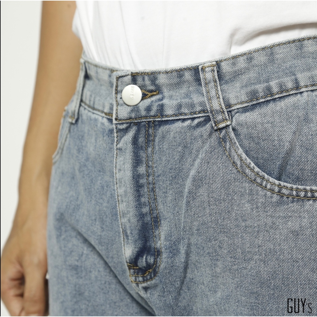 Quần jeans trơn JD108 GUY's Closet, Dáng suông, Nhiều màu