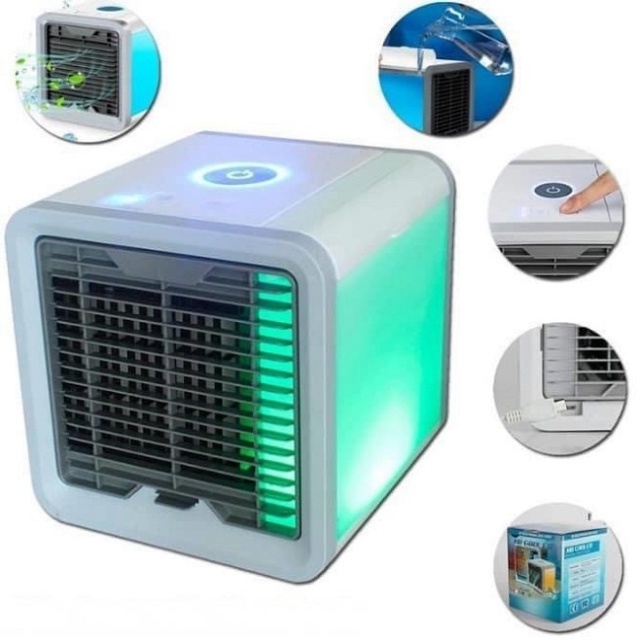 Quạt Đá Điều Hòa Hơi Nước Mini Để Bàn,Quạt Điều Hòa Mini Có Khay Chứa Đá Lymystore