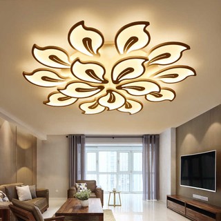 [Có Video]- Đèn LED Ốp Trần Trang Trí Hiện Đại- Đèn 12 Cánh Hoa, Điều Khiển Xa Phân Tầng 3 Chế Độ Màu