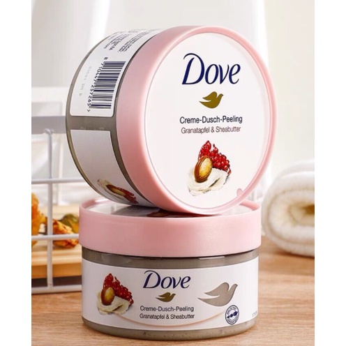 Tẩy Tế Bào Chết Body Dove Chăm Sóc Da Dưỡng Trắng Cấp Ẩm - Hủ 225ml