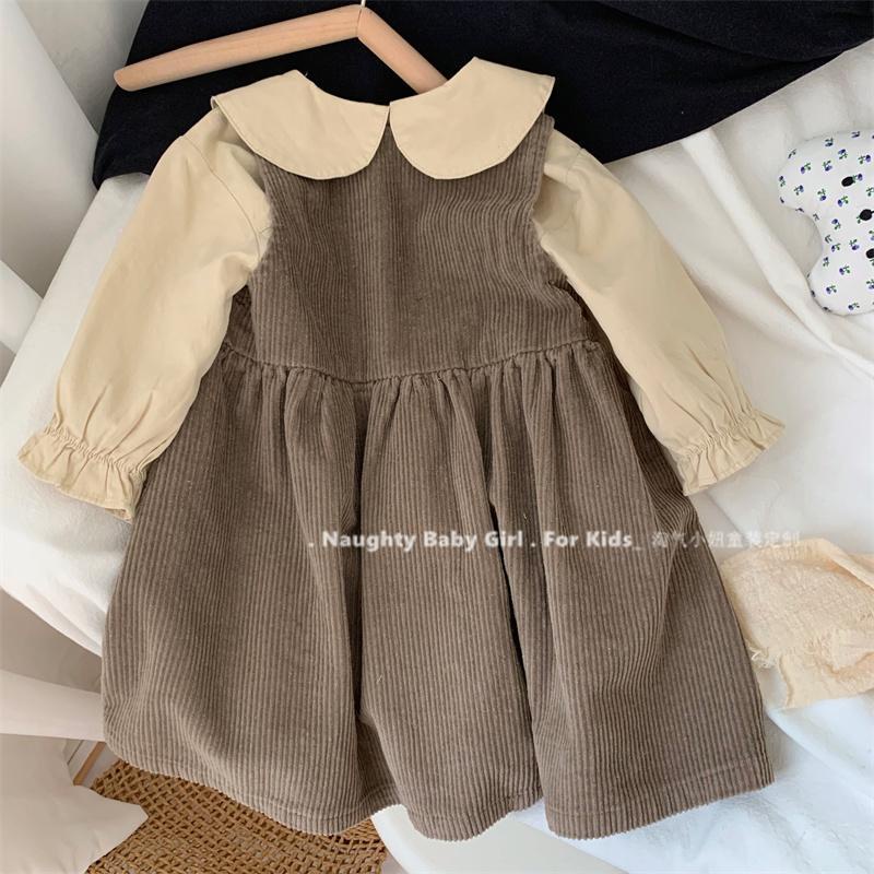 Đầm Nhung Không Tay Dáng Rộng Thời Trang Mùa Thu Hàn Quốc Dành Cho Bé Gái