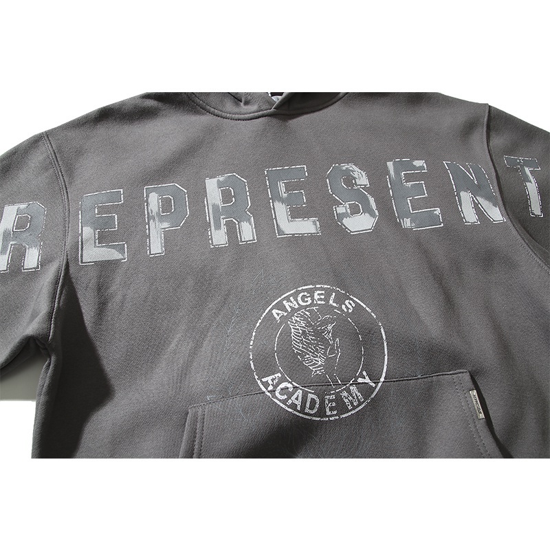 Áo Hoodie Dáng Rộng In Chữ REPR 22SS Angel College Phong Cách Vintage Đường Phố Mỹ