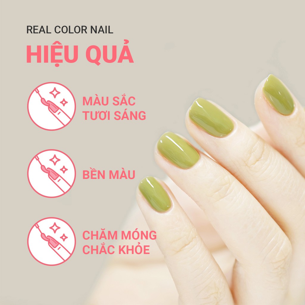 [Mã FMCGMF11 giảm 8% đơn 250K] Sơn móng tay bền màu innsifree Real Color Nail 6ml [B]