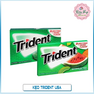 Kẹo singum trident cam - dưa hấu - bạc hà không đường