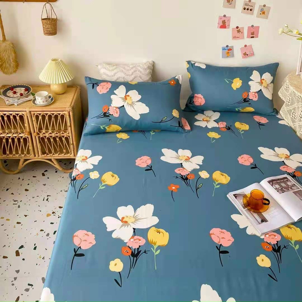 Bộ ga giường Cotton 100% LIDACO CT100 mẫu mã mới phong cách Hàn Quốc bao mọi kích thước nệm | BigBuy360 - bigbuy360.vn