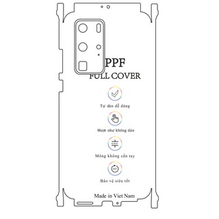 Dán dẻo PPF Huawei P40 Pro mặt sau full viền – Tặng cường lực camera
