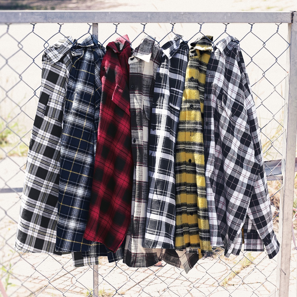 Áo Sơ Mi Flannel Three Hundred Màu Tím