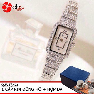Đồng Hồ Nữ BEESISTER Mặt Vuông Đính Full Cườm [BH CHÍNH HÃNG]