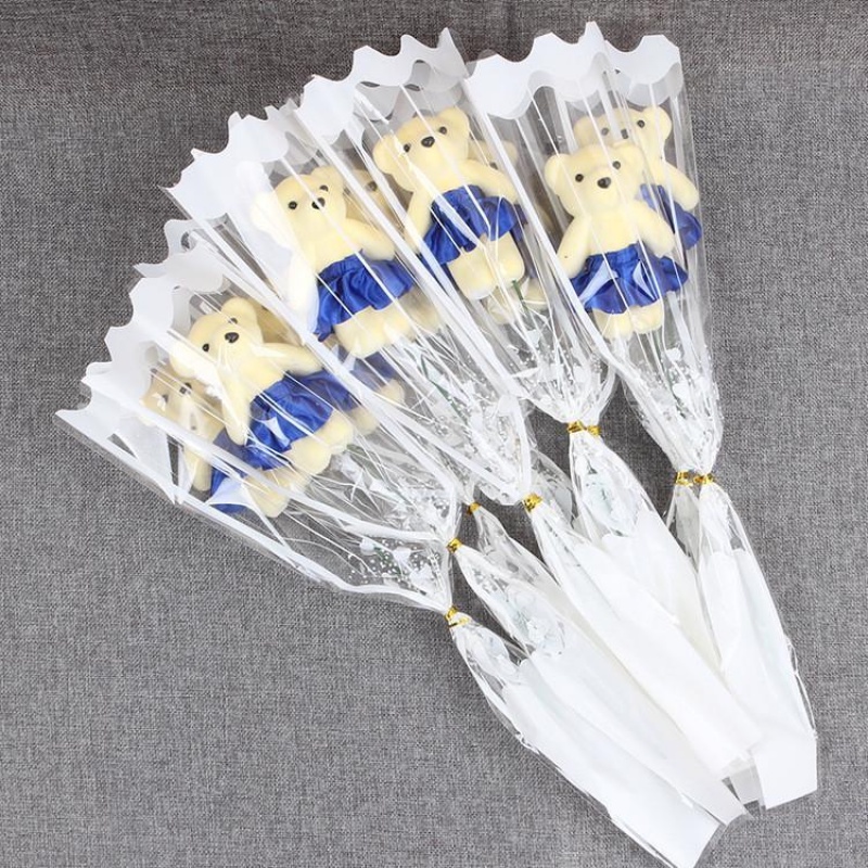 Quà Tặng Giáng Sinh Gồm Xà Phòng Hình Gấu Và Hoa Đáng Yêu