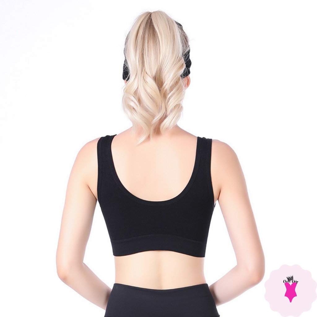 Áo lót thể thao nữ sportbra chỉ màu đen có BIGSIZE giá siêu siêu rẻ ClaraChip