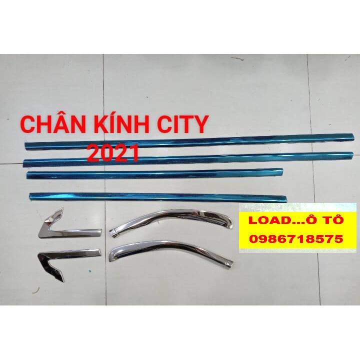 Nẹp Chân Kính Honda City 2022-2021 Inox, Có Sẵn Keo Dán 3M