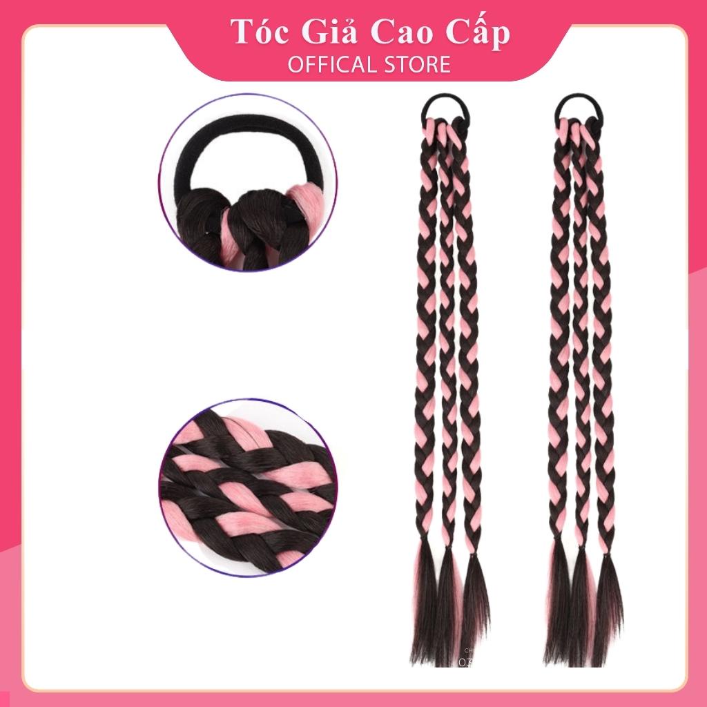 Tóc giả dây tết tóc tết bính 3 cái, mã QJM 360
