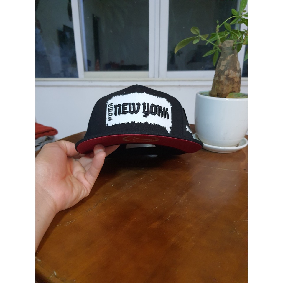 Nón Snapback Pu-ma New York đen cao cấp hàng vnxk