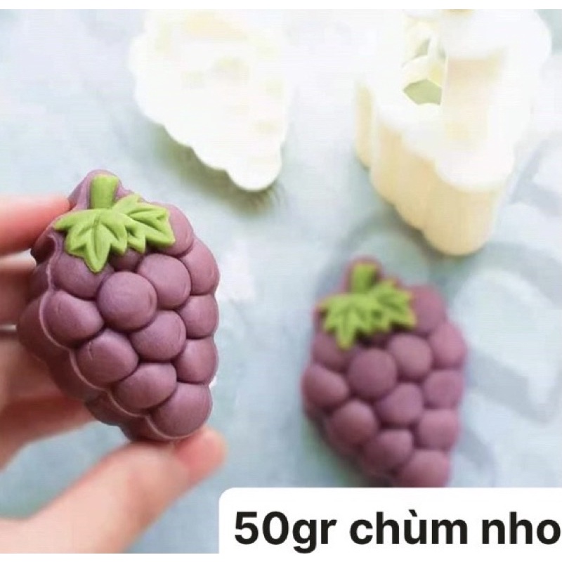 Khuôn trung thu lò xo 1 mặt chùm nho 50g (M231)