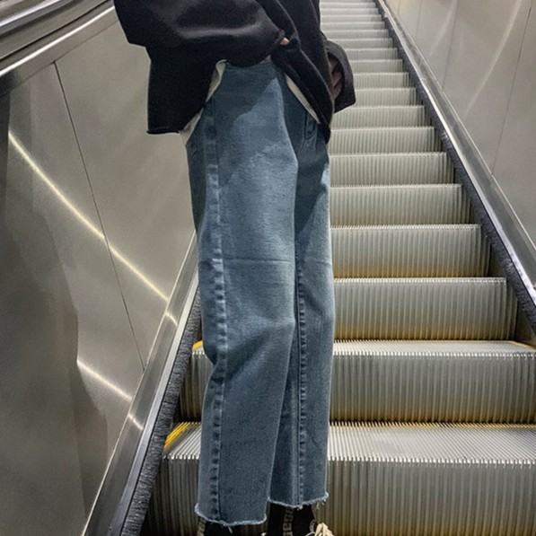 Quần jean ống rộng phong cách thời trang Hàn Quốc cho nam giới | BigBuy360 - bigbuy360.vn