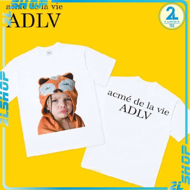 Áo thun tay lỡ ADLV trắng - Acmé de la vie Full Mẫu Vải Cotton phong cách hàn quốc