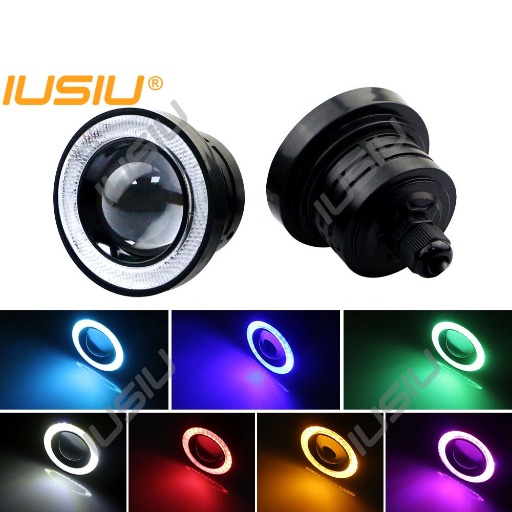 Đèn Pha Led Mắt Thiên Thần Chống Sương Mù 2.5 inch 3 inch 3.5 inch 4 inch Cho Xe Hơi DC12V