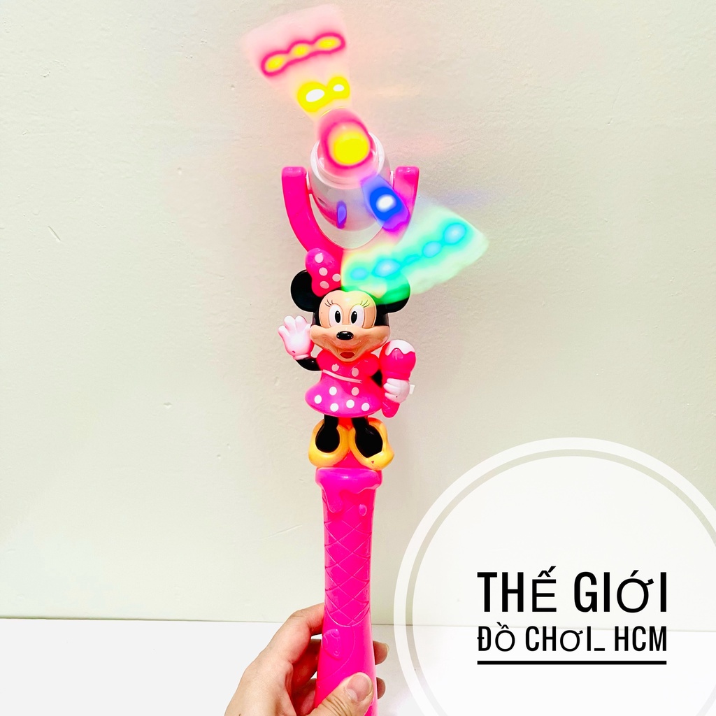 [HOT- HÀNG MỚI VỀ] Đồ chơi cây quay Mickey gậy flash có nhạc đèn phát sáng dành cho bé đi công viên đi biển