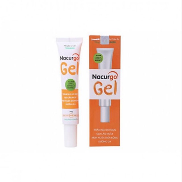 [Chính Hãng] Gel ngừa sẹo Mụn, Thâm sẹo do Mụn và Mụn ngừa diện rộng - Nacurgo Gel ( 20g)  Date mới