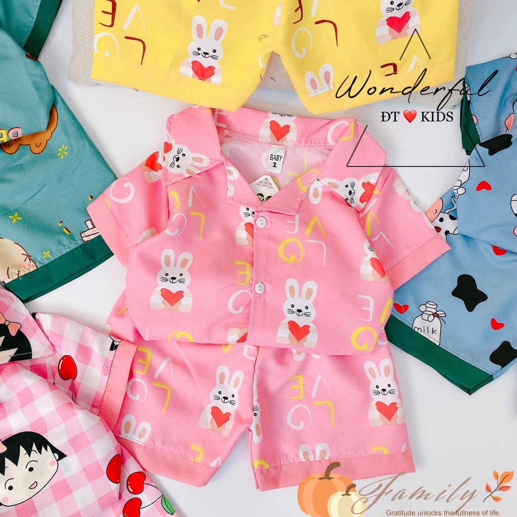 XẢ HÀNG Bộ pizama kate đùi cho bé gái / Đồ bộ bé gái