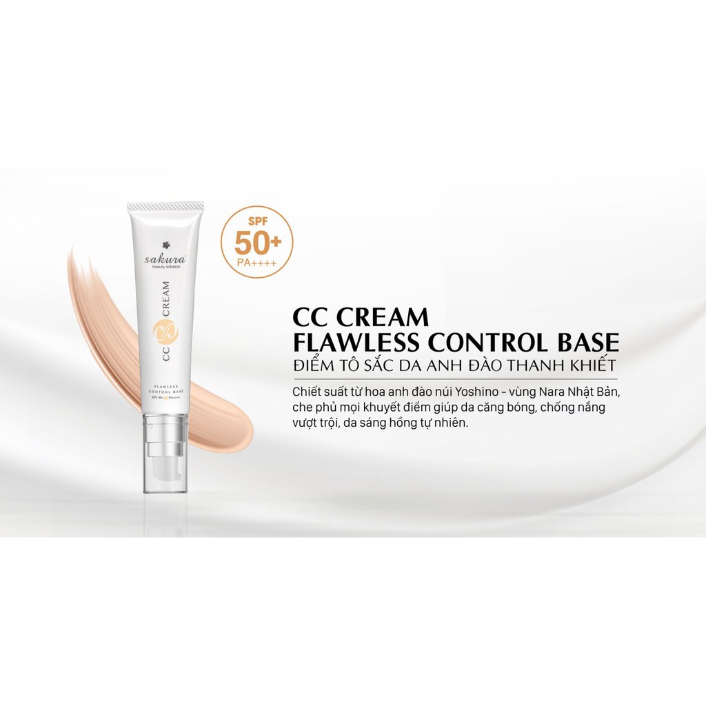 Kem Trang Điểm Chống Nắng Sakura CC Cream Flawless Control 40ml