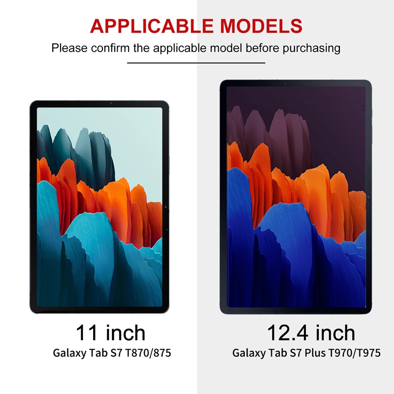 Dllencase Bao da máy tính bảng nam châm có ngăn đựng bút cho Samsung Galaxy Tab S7 T870 11 2020 Tab S7+ T970 12.4 A115